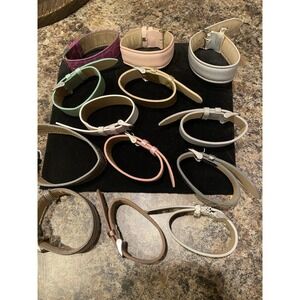 Lot of 13 Faux Leather Wrist Strap Bracelets